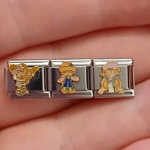 3 Vintage Strawberry Shortcake Casa D'oro Italian Charm Links